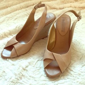 Banana Republic Nude Leather Espadrilles 9
